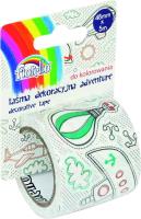 Taśma dekoracyjna 5m do kolorwania Adventure. Wydawca: Fiorello. SmakLiter.pl Opakowanie Taśma dekoracyjna 5m do kolorwania Adventure
