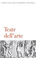Teatr dell'arte. Autor: Sosnowska Dorota. SmakLiter.pl Okładka książki Teatr dell'arte
