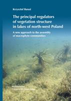 Okładka książki The principal regulators of vegetation structure in lakes of north-west Poland