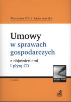 Okładka książki Umowy w sprawach gospodarczych z objaśnieniami i płytą CD