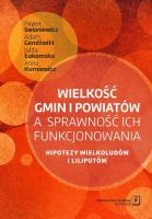 Okładka książki Wielkość gmin i powiatów a sprawność ich funkcjonowania