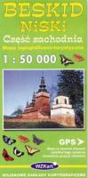 Okładka książki Beskid Niski część zachodnia mapa 1:50 000 WZKart