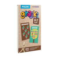 Fiszki Grajki 6-7 lat. Autor: Kinga Perczyńska (red.). SmakLiter.pl Okładka książki Fiszki Grajki 6-7 lat