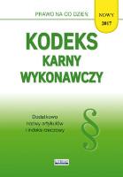 Okładka książki Kodeks karny wykonawczy w.2017 LITERAT