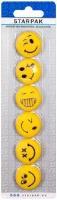 Opakowanie Magnes emotikony śr. 30mm 6el
