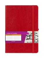 Opakowanie Notes A5 z gumką Formalizm w kratkę czerwony