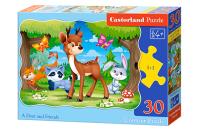 Puzzle A Deer and Friends 30. Wydawca: Castorland. SmakLiter.pl Opakowanie Puzzle A Deer and Friends 30