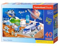 Puzzle Maxi Space Station 40. Wydawca: Castorland. SmakLiter.pl Opakowanie Puzzle Maxi Space Station 40