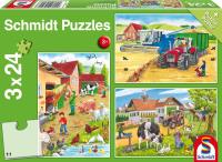 Opakowanie Puzzle Schmidt 3x24 Praca na wsi