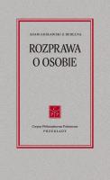 Rozprawa o osobie. Autor: Gosławski Adam. SmakLiter.pl Okładka książki Rozprawa o osobie