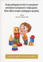 Terapia pedagogiczna dzieci ze specjanymi potrzeba. Autor: red. Zofia Palak, Wójcik Magdalena. SmakLiter.pl Okładka książki Terapia pedagogiczna dzieci ze specjanymi potrzeba