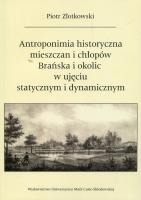 Okładka książki Antroponimia historyczna mieszczan i chłopów...
