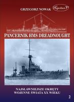 Okładka książki Brytyjski pancernik z 1906 roku HMS Dreadnought