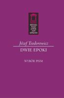 Dwie epoki. Autor: Teodorowicz Józef. SmakLiter.pl Okładka książki Dwie epoki
