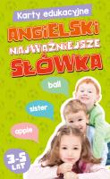 Karty edukacyjne. Angielski Najważniejsze słówka. Autor: Magdalena Popovics. SmakLiter.pl Okładka książki Karty edukacyjne. Angielski Najważniejsze słówka