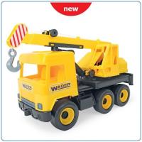 Middle Truck Dźwig żółty w kartonie. Wydawca: Wader. SmakLiter.pl Opakowanie Middle Truck Dźwig żółty w kartonie