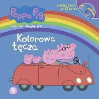 Okładka książki Peepa Pig + DVD. Kolorowa tęcza