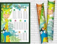 Okładka książki Plakat B2 Tabliczka mnożenia HENRY