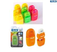 Opakowanie Temperówko - gumka MILAN CAPSULA FLUO blister