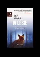 W lesie. Autor: Nele Neuhaus, Miłosz Urban, Hanna Urbankowska. SmakLiter.pl Okładka książki W lesie