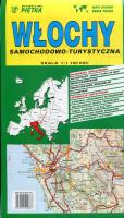 Włochy - mapa samochodowo - turystyczna. Wydawca: Piętka. SmakLiter.pl Opakowanie Włochy - mapa samochodowo - turystyczna