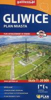 Gliwice plan miasta 1:20 000. Autor:   Praca zbiorowa. SmakLiter.pl Okładka książki Gliwice plan miasta 1:20 000
