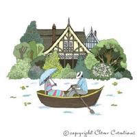 Opakowanie Karnet Swarovski kwadrat 'łódka'