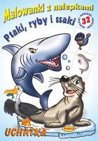 Malowanki z nalepkami Uchatka. Autor: Ernest Błędowski. SmakLiter.pl Okładka książki Malowanki z nalepkami Uchatka