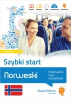 Norweski Szybki start Intensywny kurs od podstaw poziom podstawowy A1-A2. Autor: Małkowska Anna, Szymańska Oliwia. SmakLiter.pl Okładka książki Norweski Szybki start Intensywny kurs od podstaw poziom podstawowy A1-A2