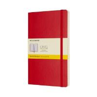 Opakowanie Notes Moleskiny L kratka  w miękkiej  oprawie czerwony 192 strony