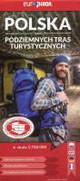 Polska mapa podziemnych tras turystycznych 1:750 000. Autor: Opracowanie zbiorowe. SmakLiter.pl Okładka książki Polska mapa podziemnych tras turystycznych 1:750 000