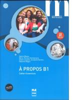 A propos B1 ćwiczenia + CD MP3. Autor: Blasco Valerie, Kamalanavin Marie Therese, Lauginie Aliette. SmakLiter.pl Okładka książki A propos B1 ćwiczenia + CD MP3