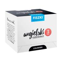 Angielski czarno na białym FISZKI - Człowiek - 3. Autor: Patrycja Wojsyk. SmakLiter.pl Okładka książki Angielski czarno na białym FISZKI - Człowiek - 3