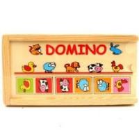 Opakowanie Drewniane domino zwierzęta