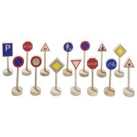 Opakowanie Drewniane znaki drogowe zestaw do zabawy