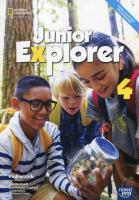 Junior Explorer 4 Podr. NE. Autor: Heath Jennifer, Michele Crawford, Mrozik-Jadacka Marta. SmakLiter.pl Okładka książki Junior Explorer 4 Podr. NE