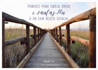Kartka - Powierz Panu swoją drogę i zaufaj Mu.... Autor: praca zbiorowa. SmakLiter.pl Okładka książki Kartka - Powierz Panu swoją drogę i zaufaj Mu...