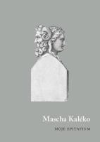 Moje epitafium. Autor: Mascha Kaleko. SmakLiter.pl Okładka książki Moje epitafium