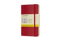 Opakowanie Notes Moleskine P czerwony kratka miękka oprawa 9x14cm