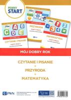 Pewny start Mój dobry rok Czytanie i pisanie Przyroda Matematyka. Autor: Aneta Pliwka, Katarzyna Radzka. SmakLiter.pl Okładka książki Pewny start Mój dobry rok Czytanie i pisanie Przyroda Matematyka