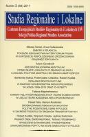 Opakowanie Studia Regionalne i Lokalne nr 2 (68) 2017