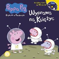 Okładka książki Świnka Peppa.Wyprawa na księżyc + DVD