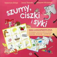 Szumy, ciszki i syki Gra logopedyczna. Autor: Iwona Tomasik, Wrzesiński Sławomir. SmakLiter.pl Okładka książki Szumy, ciszki i syki Gra logopedyczna