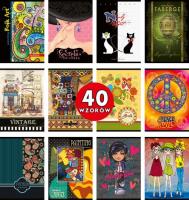 Opakowanie Zeszyt  A4 52 kartek w kratkę lux mix