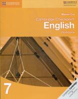 Cambridge Checkpoint English 7 Workbook. Autor: Cox Marian. SmakLiter.pl Okładka książki Cambridge Checkpoint English 7 Workbook