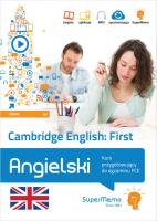 Cambridge English First Kurs przygotowujący do egzaminu FCE (poziom średni B2). Autor: Topol Paweł. SmakLiter.pl Okładka książki Cambridge English First Kurs przygotowujący do egzaminu FCE (poziom średni B2)