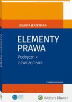 Elementy prawa. Autor: Jerzewska Jolanta. SmakLiter.pl Okładka książki Elementy prawa
