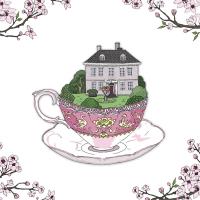 Okładka książki Karnet Swarovski kwadrat Dom w filiżance