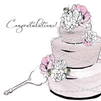 Opakowanie Karnet Swarovski kwadrat Ślub gratulacje tort