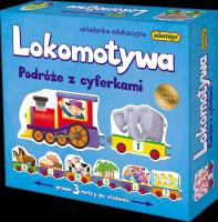Lokomotywa - podróże z cyferkami. Wydawca: Adamigo. SmakLiter.pl Opakowanie Lokomotywa - podróże z cyferkami